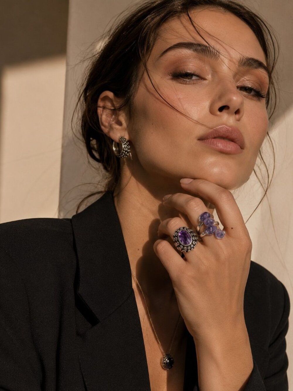 Sterling Silver Amethyst Rings (Bundle of 2)  | Artisan Statement